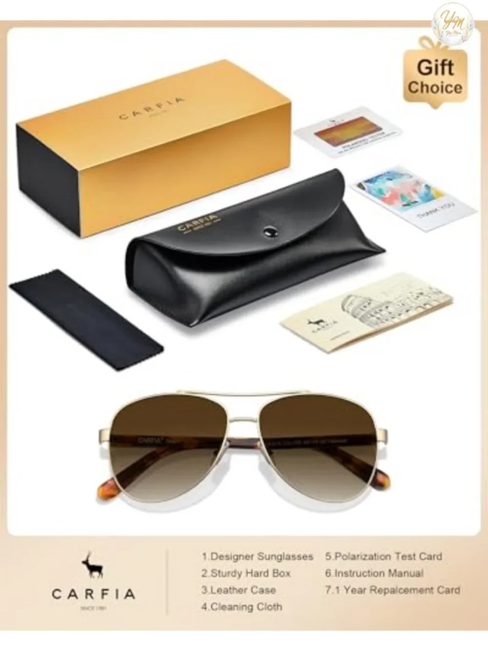 Polarized Sunglasses for Women UV400 Acetate Metal Frame
